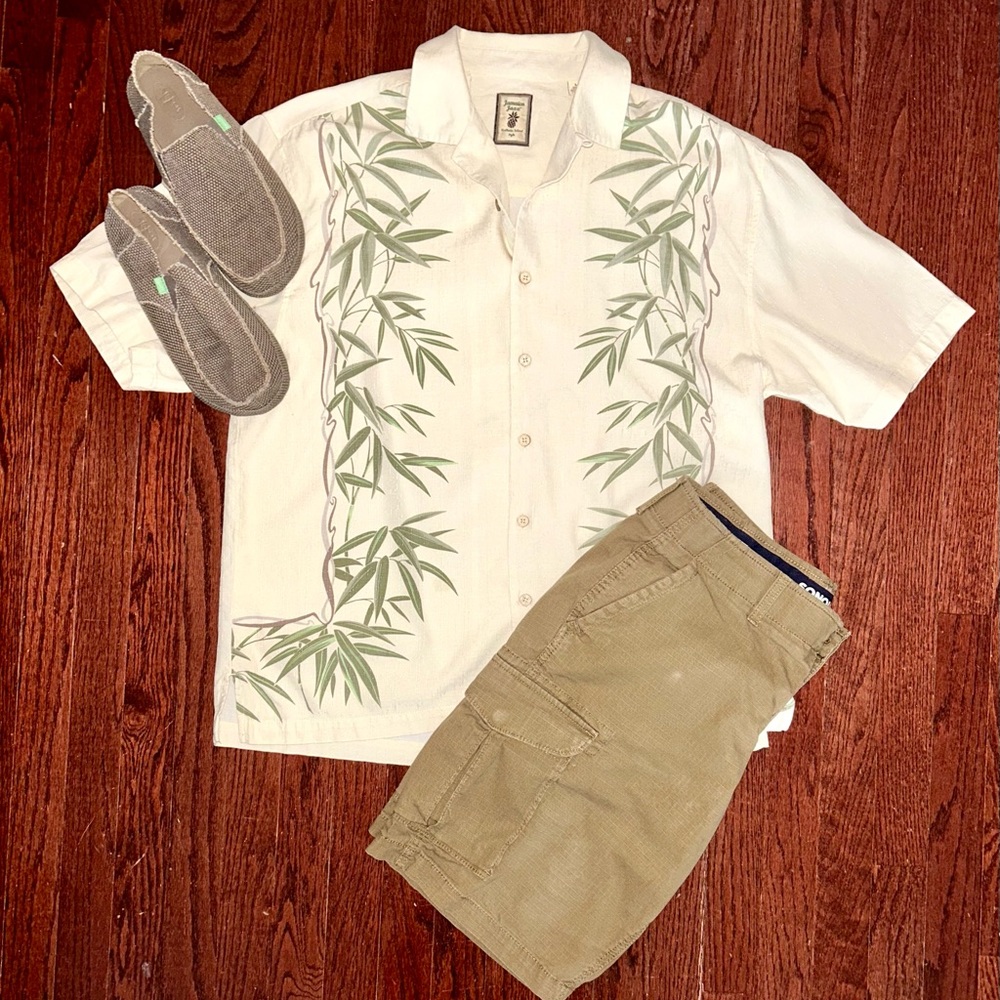 George Men’s button down flower shirt